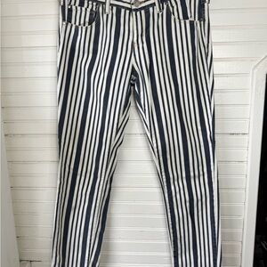 Free People Dolly bird mod Striped blue and White Pants